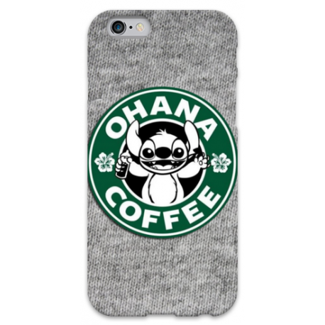 COVER STITCH OHANA COFFE per iPhone 3g/3gs 4/4s 5/5s/c 6/6s Plus iPod Touch 4/5/6 iPod nano 7